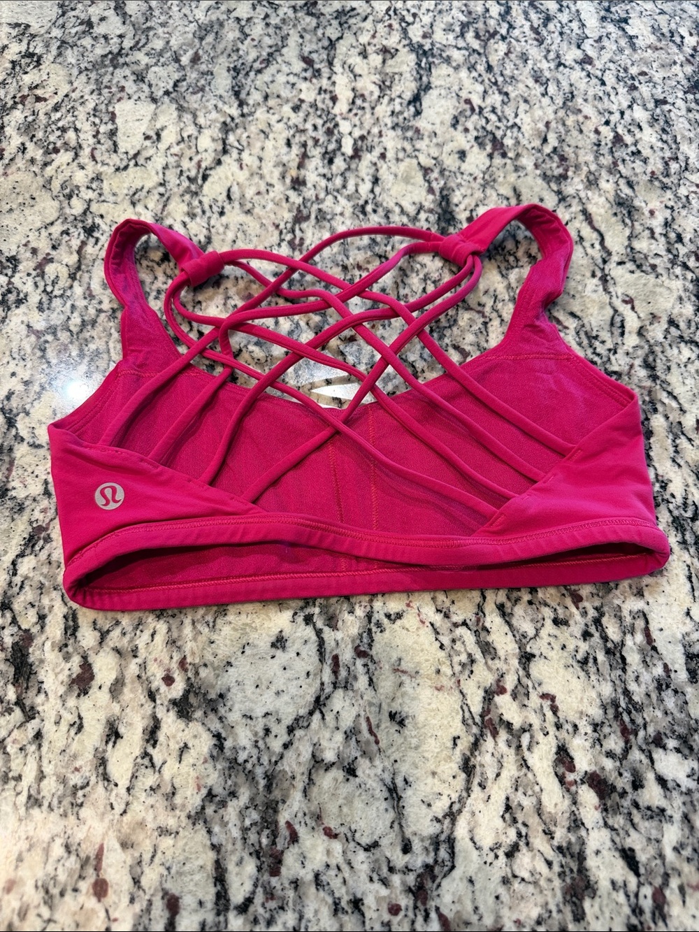 lululemon athletica Hot Pink Strappy Lattice Sports Bra